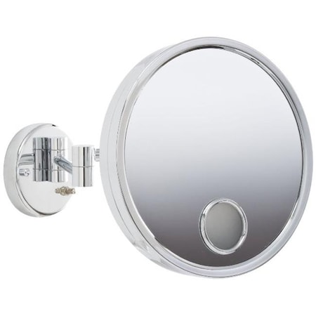 Jerdon Jerdon JD7C 3X Euro Lighted Wall Mount Mirror in Chrome JD7C